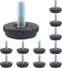 12 Pack 1/4-20 Furniture Leveling Feet Adjustable Screw-In Leg Leveler for Chair