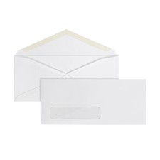 Office Depot Window Envelopes, Window On Bottom Left, #10, White, 500-Pack