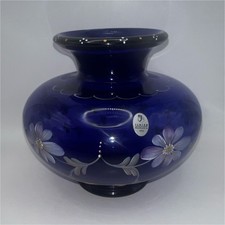 Fenton Royal Purple Colonial Scroll Vase, 6.5  high x 7   Diameter