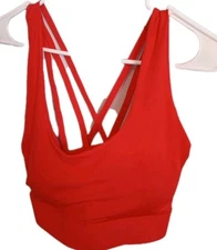 Nine Bull Sports Bra Womens XXL Pull On Red Yoga Removable Pads Sports Play