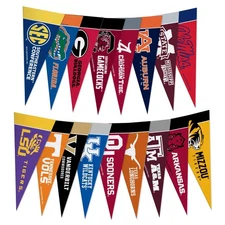 NCAA SEC Complete 4" x 9" Felt Mini Pennant League Set (Includes ALL Teams)
