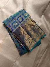 NEW SAREE BLOUSE NEW SARI INDIAN WEDDING DESIGNER BOLLYWOOD PAKISTANI PARTY WEAR