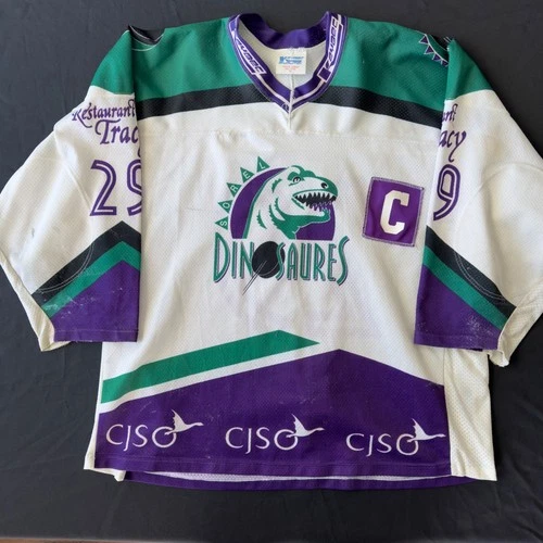 Sorel Dinosaures  Game Worn Used Steve Searles Jersey QSPHL NNOB NHL Enforcer