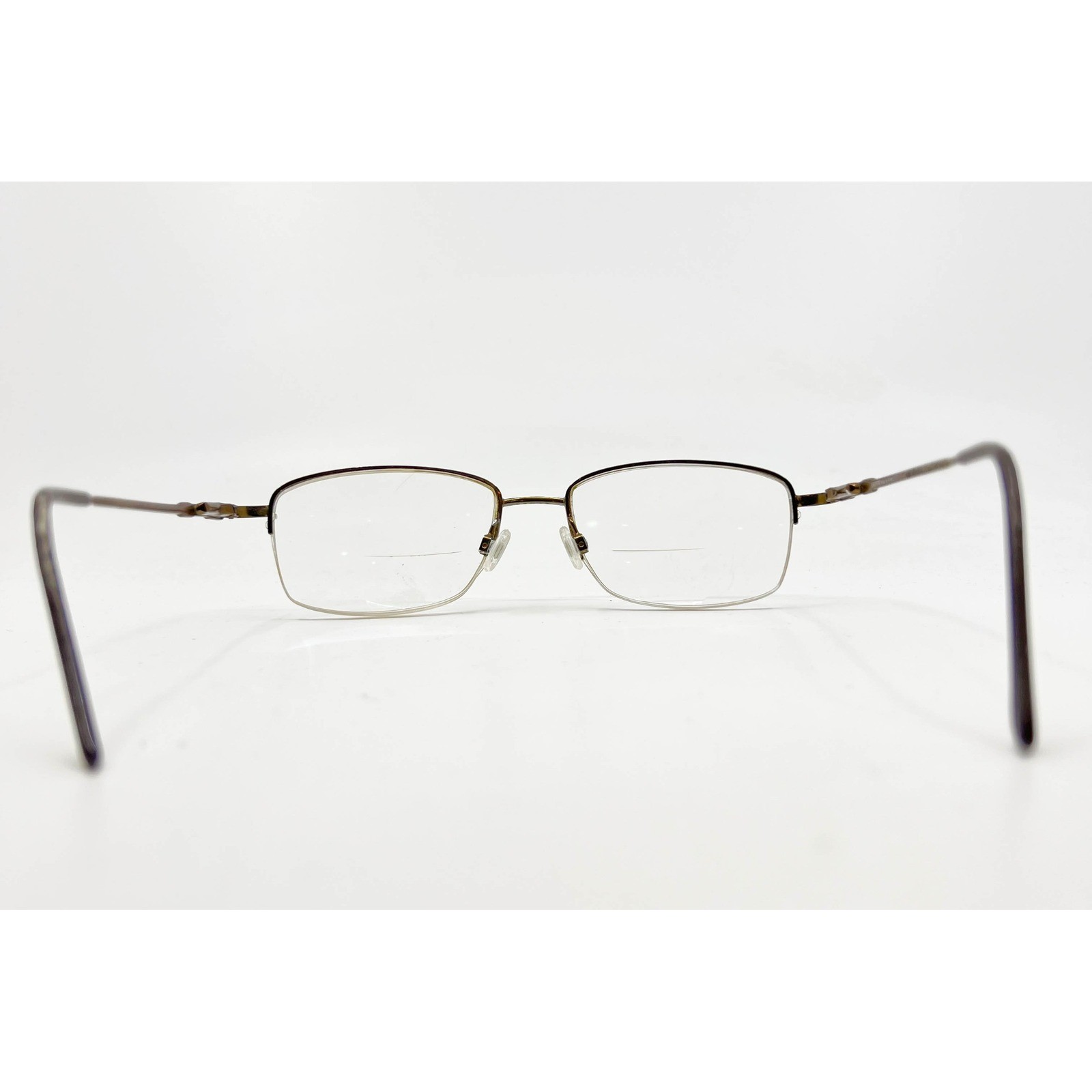 Lacoste 54018 Semi Rimless Reading Glasses Bronze Metal Made in France Women thumbnail 4