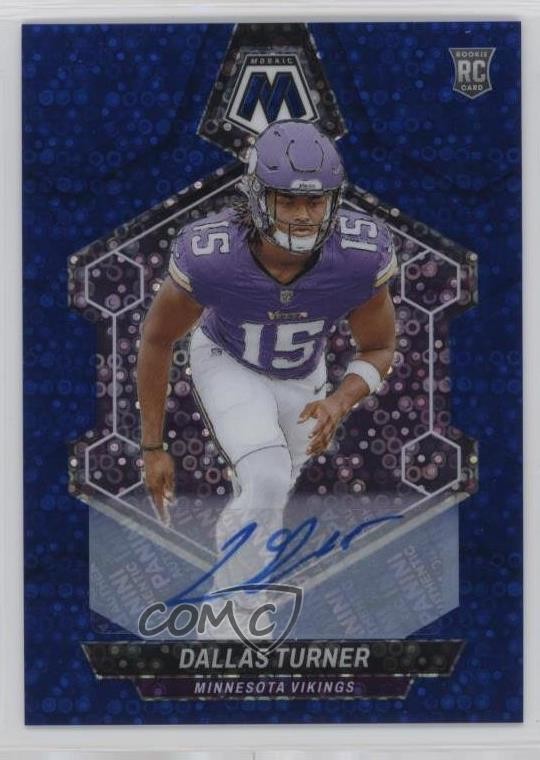 2024 Mosaic Rookies No Huddle Blue Prizm Auto Dallas Turner #317 Rookie RC 1oa8