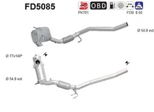 AS FD5085 Soot/Particulate Filter, Exhaust System for Audi, Seat, Skoda, VW