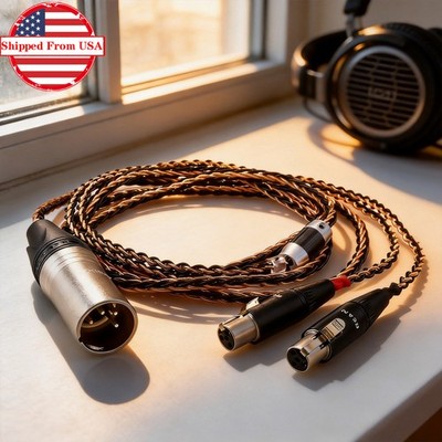 4Pin XLR Male Plug Headphone Balanced Cable for Audeze LCD-3 LCD-2 LCD-X LCD