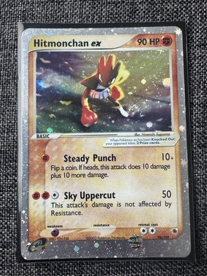 Hitmonchan ex 98/109 Ruby & Sapphire Holo Ultra Rare Lightly Played Pokemon Card