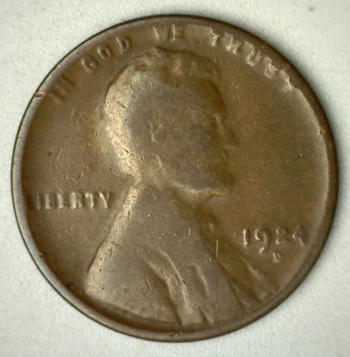1924 D Lincoln Wheat Cent Coin 1c US Penny Denver Mint Circulated GOOD Condition