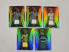 (5) 2024-25 Panini Select FIFA Soccer Silver Prizm Jersey Card Lot DN905