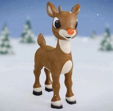 3 FT ANIMATED RUDOLPH THE RED NOSED REINDEER YARD ANIMATRONIC!! DISPLAY !!!