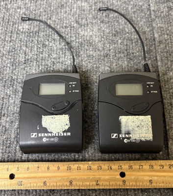 Lot of 2 Sennheiser EW 100 G2 Bodypack Transmitters (As Is)