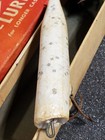 Vintage Stan Gibbs Cast-A-Lure Fishing Lure With Box. White w/ Glitter, 2 Hooks — photo 5