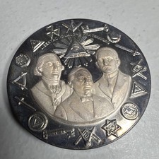 Masonic Medal with Symbolic Imagery and Figures