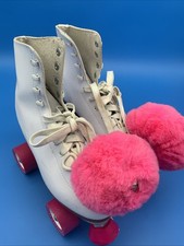 Pink Princess Chicago Skates With Bing Pink Pom-Pom Size 7