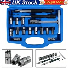 17pcs Professional Diesel Injector Seat Cutter Tool Cleaner Set Universal Kit