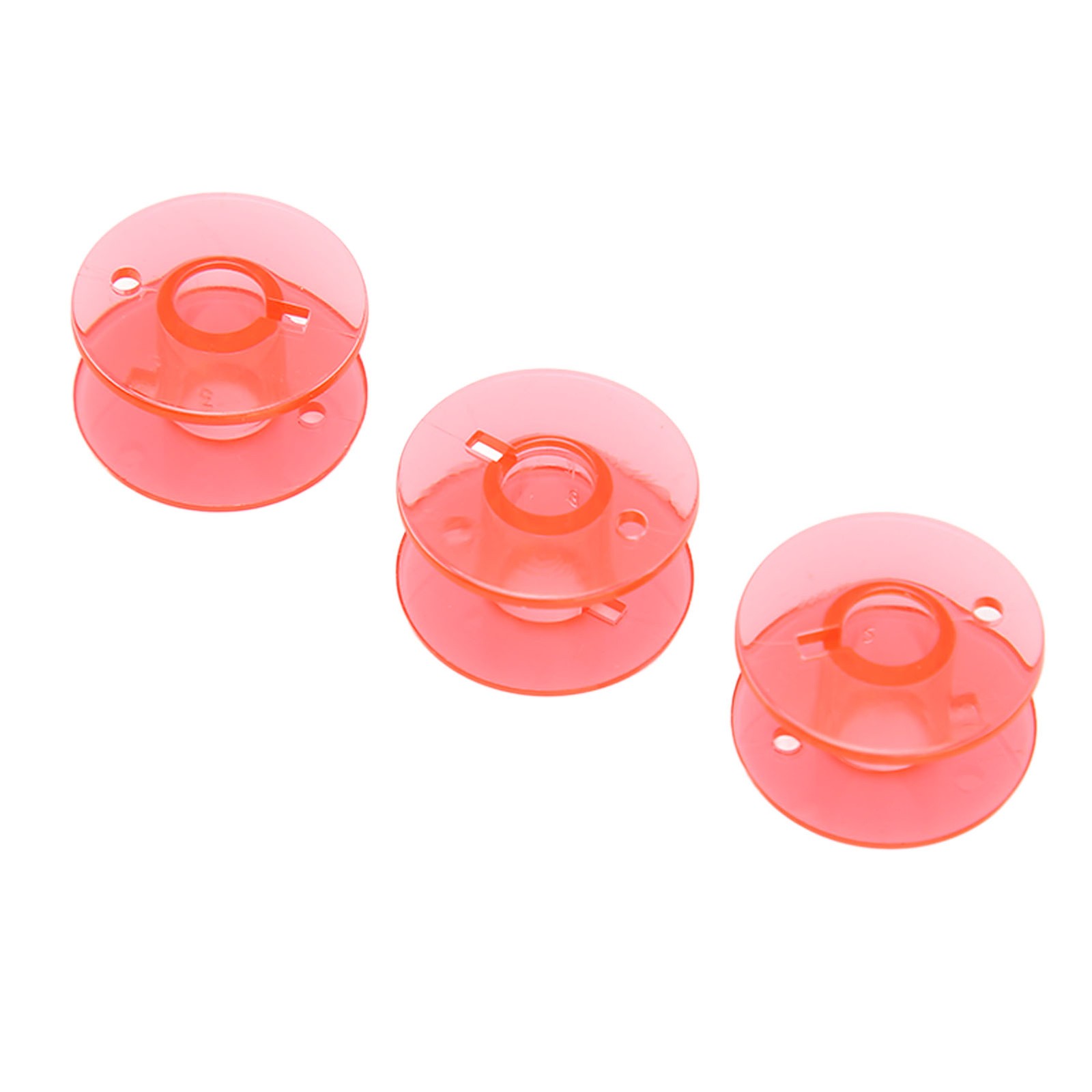 120Pcs Colorful Bobbins Assorted Transparent Soft Durable Plastic Sewing Bobbins