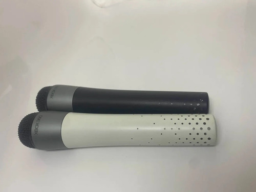2xGenuine Microsoft Wireless Xbox 360 Microphones Black & White Tested Working - Picture 2 of 5