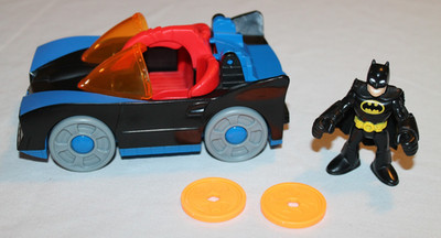 Fisher-Price Imaginext DC Super Friends Batmobile Toy w/Headlights