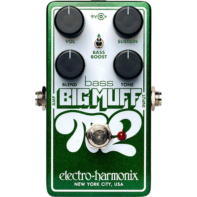 EHX Electro-Harmonix Bass Big Muff Pi 2 Dual Op-Amp Fuzz Bass Effect Pedal