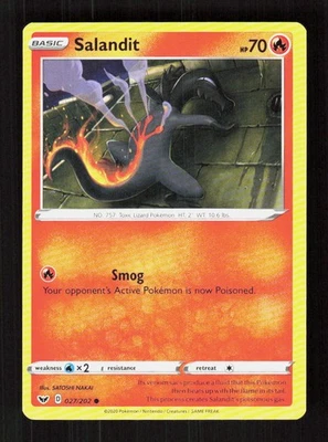 Salandit 027/202 SWSH01: Sword & Shield Base Set Common NM - Image 1 of 2