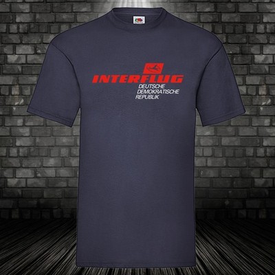 Interflug Shirt DDR Fluggesellschaft Ostalgie GDR Pilot Flugzeug T-Shirt S-5XL