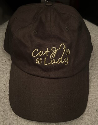 Tractor Supply Co ''Cat Lady''  Embroidered Olive Green Cotton Baseball Cap NEW