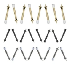 National Hardware 3" Spring Door Stopper Spring Door Stop with Rubber Tip-8 Pack