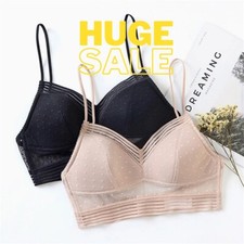 cute lace U backless bra/top for women, low back wireless lifting lace bra.