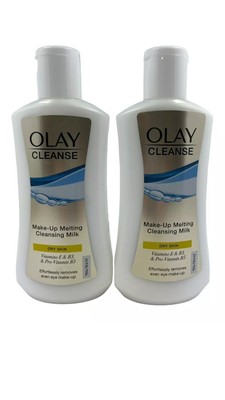 Olay Cleanse Make Up Melting Cleansing Milk Dry Skin 200ml Lot Of 2
