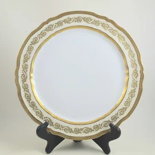 REGENCE by RAYNAUD CERALENE Limoges Porcelain Gold Dinner Plate(s) 10 3/8" MINT