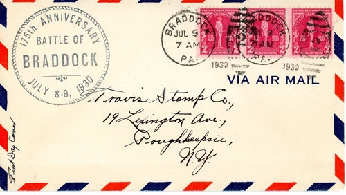 First Day Cover Scott 688 Battle of Braddock