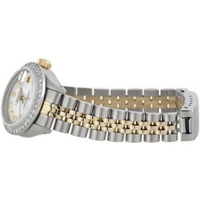 Womens Rolex Diamond Watch MOP Dial 69173 Datejust 18K/ Steel Jubilee Band 1 CT. 5