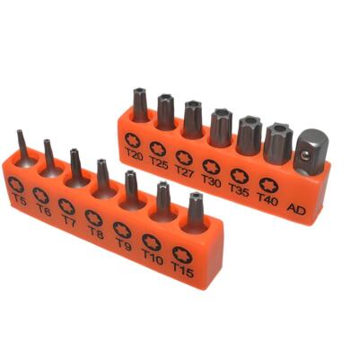 20-Piece Security Torx Bit Set – Tamper Resistant Star Bits T5 To T40, S2 Steel, Hex Drive – By HORUSDY