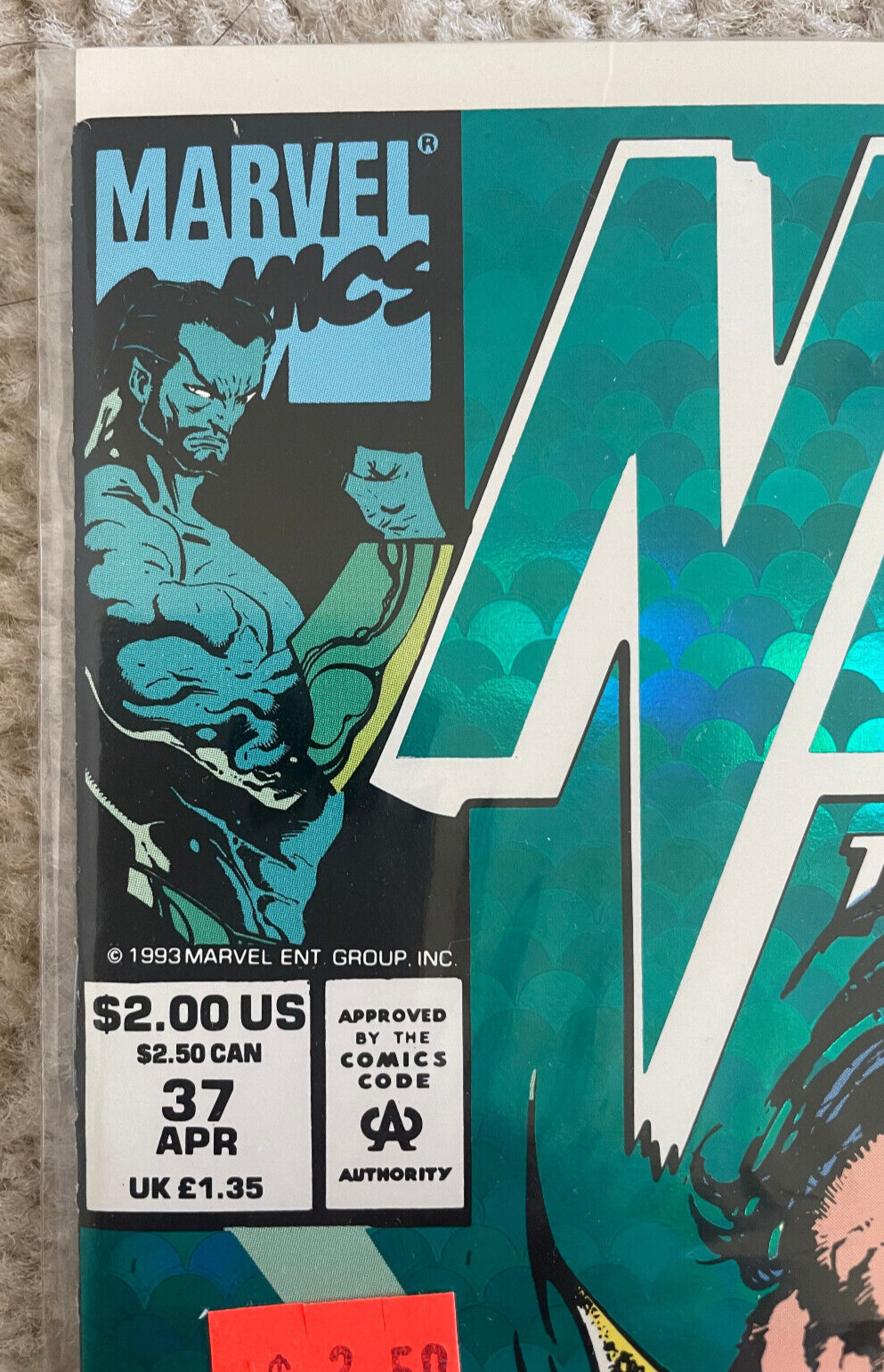 Namor the Sub-Mariner #37 April 1993 Marvel Comics Holographix Cover Jae Lee thumbnail 3