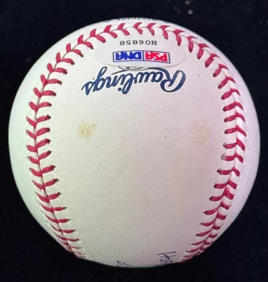 Gene Elston "HOF 06" inscription HALL OF FAME Announcer Signed baseball Auto PSA - Image 4 of 4