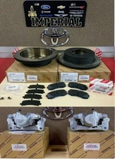 2010-2023 TOYOTA 4RUNNER OEM REAR BRAKE ROTORS, PADS, SHIMS & BOTH REAR CALIPERS