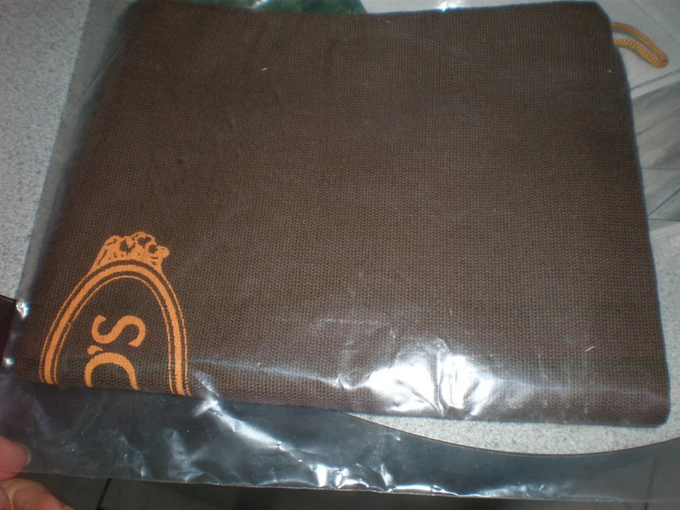  AUTÉNTICO TOD'S Bolsa para el Polvo Bolsa para Zapatos Almacenamiento de Viaje COMO NUEVO ITALIA 14.5" X 11.5"  Foto 2 de 3