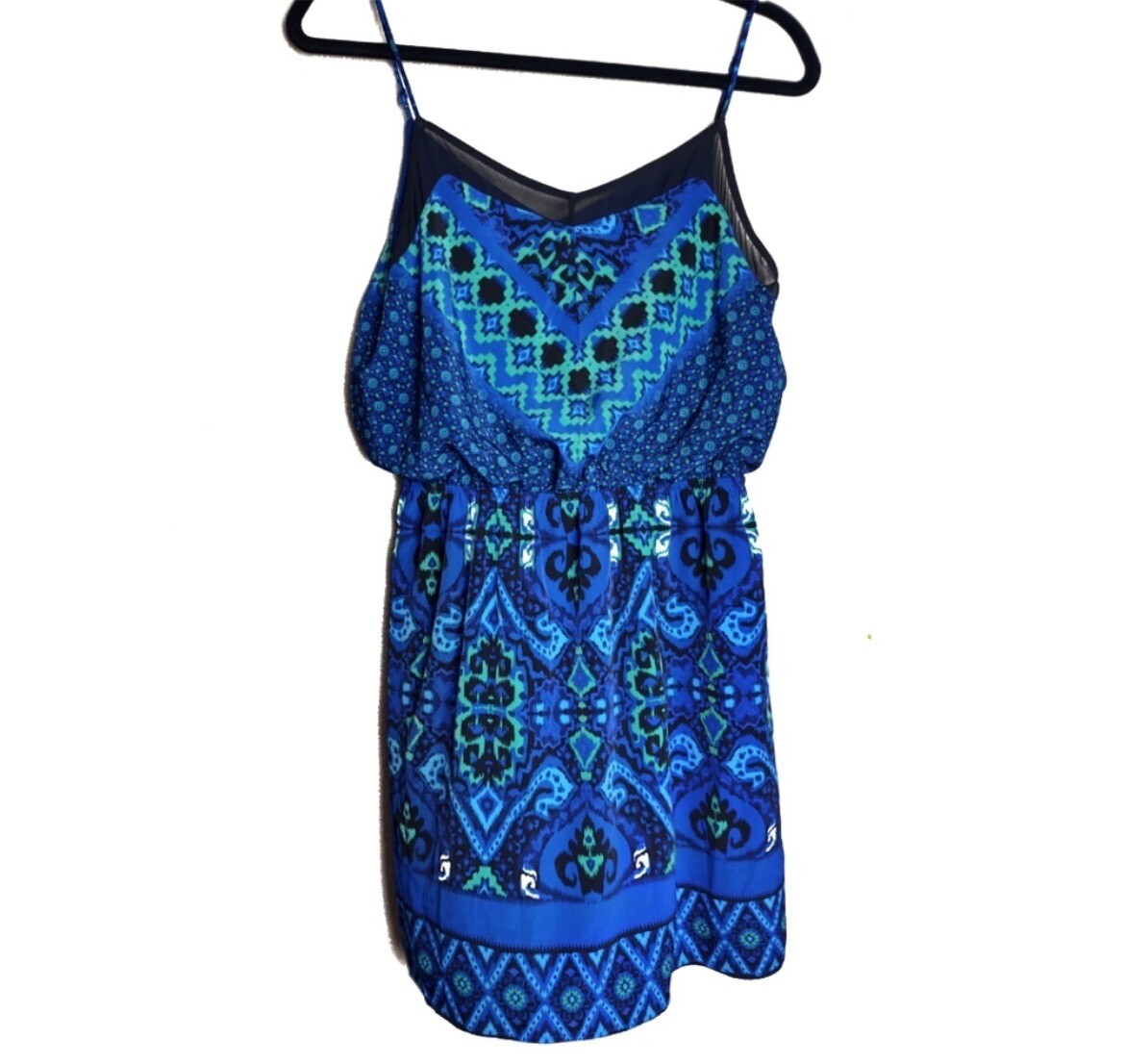 Express sleevess spaghetti strap pattern dress - image 1