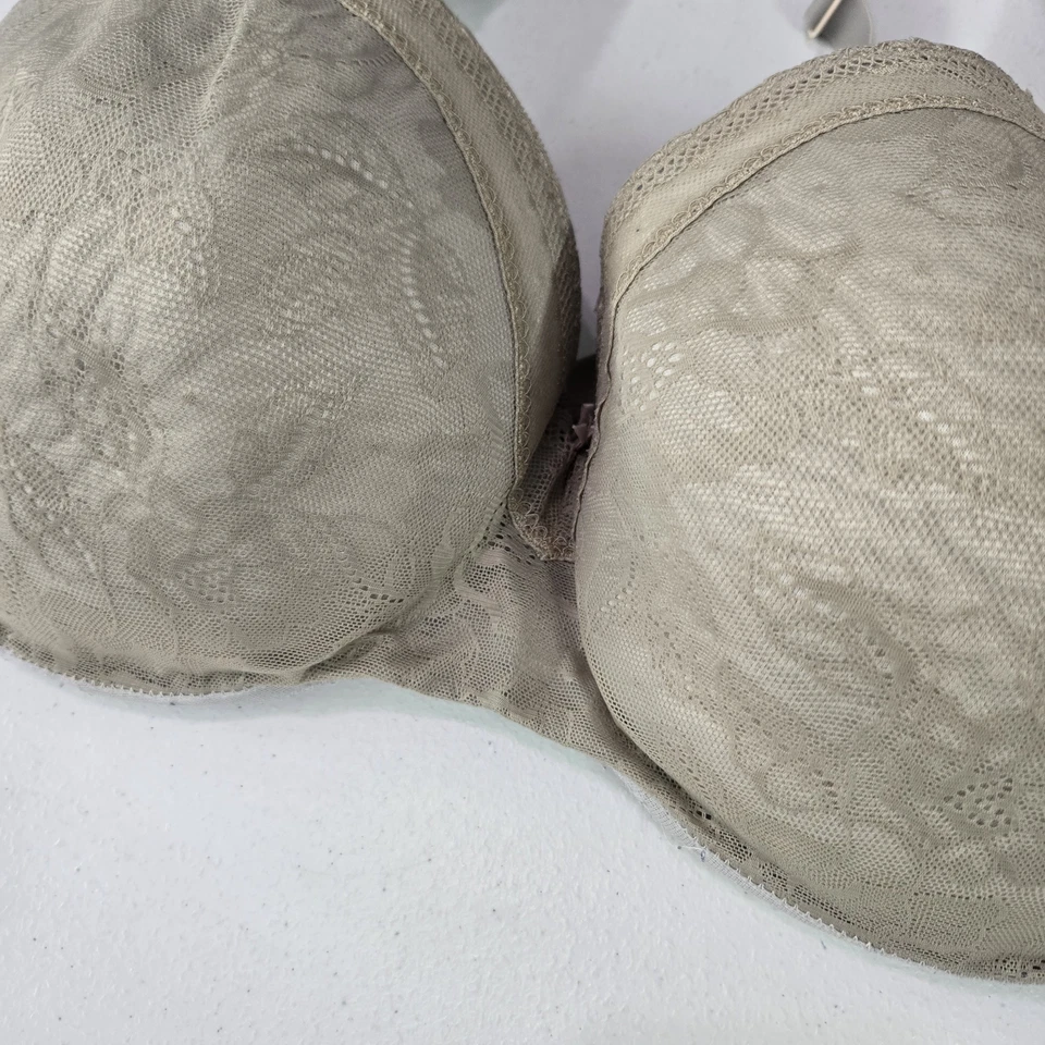 Sujetador Cacique Mujer 46D Beige Floral Ligeramente Forrado Balconette Con Aros Encaje Foto 4 de 4
