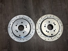 Rear Drilled & Slotted Brake Rotors for 2005-2014 2015 2016 Honda CR-V Acura RDX