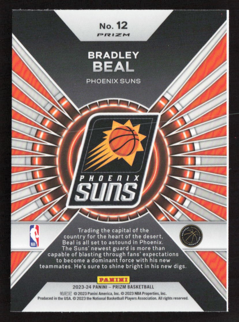 2023-24 Panini Prizm #12 Bradley Beal Silver Prizm Dominance