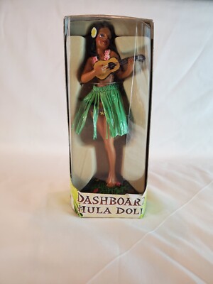 Hawaiian Hula Lady WiUkulele Dashboard Hula Doll Car Doll Hawaii Souvenir NEW