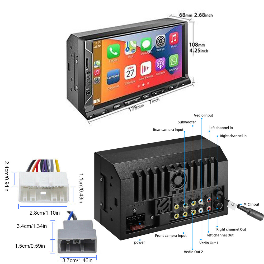 MP5 For Nissan Navara D40 Apple Carplay Android Auto Car Radio Stereo 7