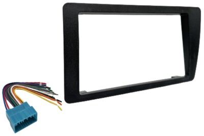 Double ISO DIN Stereo Dash Kit & Wiring Harness Car Radio Installation Bundle
