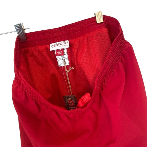 Ohio State Shorts NEW Mitchell Ness Men NCAA Team Heritage Woven Buckeyes Red XS - Picture 7 of 14