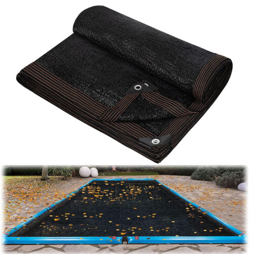 Rectangle In-Ground Swimming Pool Winter Cover Leaf Net Covers - Choose Size