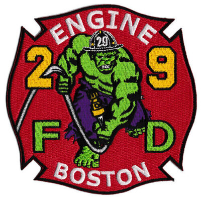 Boston Engine 29 Incredible Hulk Design - NEW Fire Patch | eBay