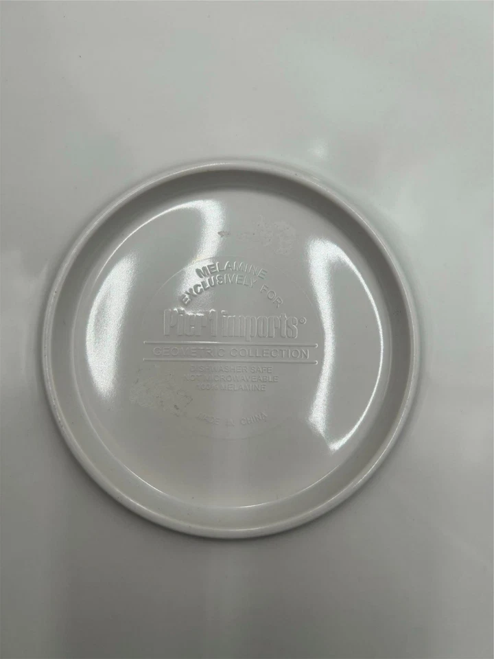 8) ПИРС 1 ГЕОМЕТРИЧЕСКАЯ КОЛЛЕКЦИЯ КВАДРАТНЫЕ ПОЛОСАТЫЕ САЛАТНЫЕ ТАРЕЛКИ МЕЛАМИН - Изображение 3 из 3