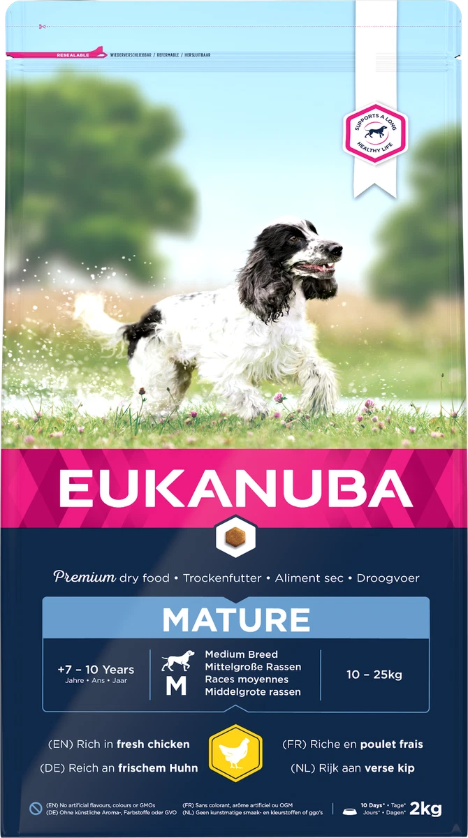 Eukanuba Mature Medium Brd Chicken 4x2kg Dog Food Dry eBay